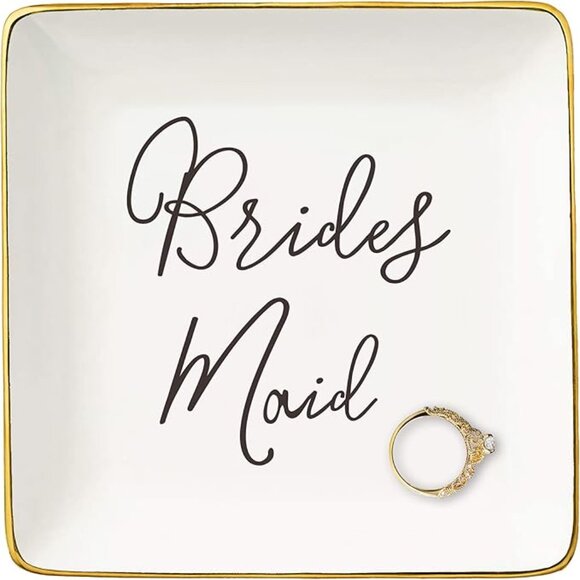 Brides Maid Gift/ Ceramic Jewelry Tray / NEW - Picture 1 of 3